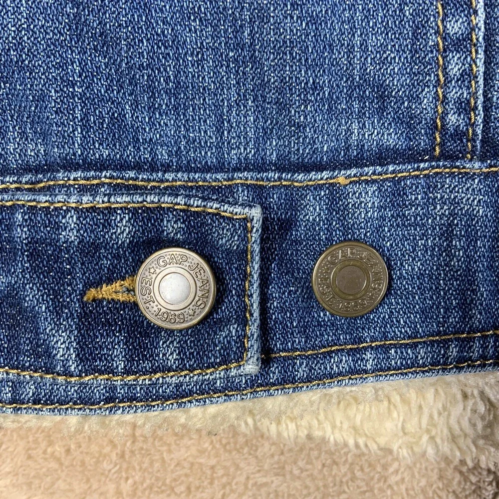 VTG Gap Kids‎ XXL Sherpa Lined Denim Jacket Chore Barn Coat EUC